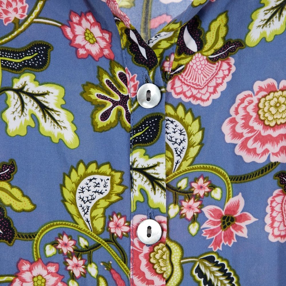 J Jill Floral Lightweight Peplum Top Size Medium - Picture 3 of 4